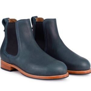 Adelante The Mérida Blue Leather Chelsea Boots